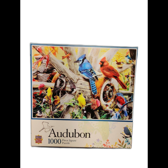 Audubon Backyard Birds by Jan Martin McGuire 1000 Piece Puzzle MasterPieces - Picture 1 of 7